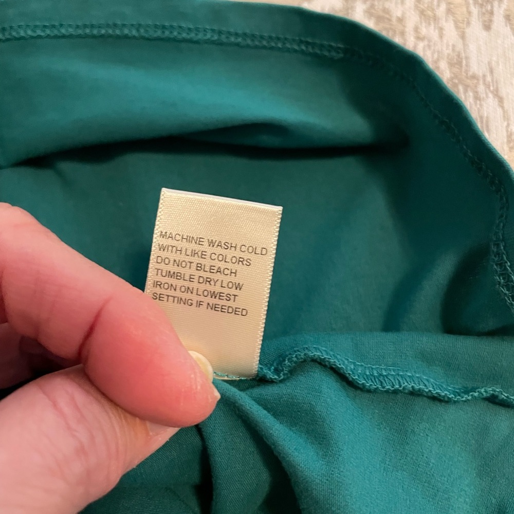 NWOT Calme by Johnny Was dark teal t-shirt - Picture 5 of 6